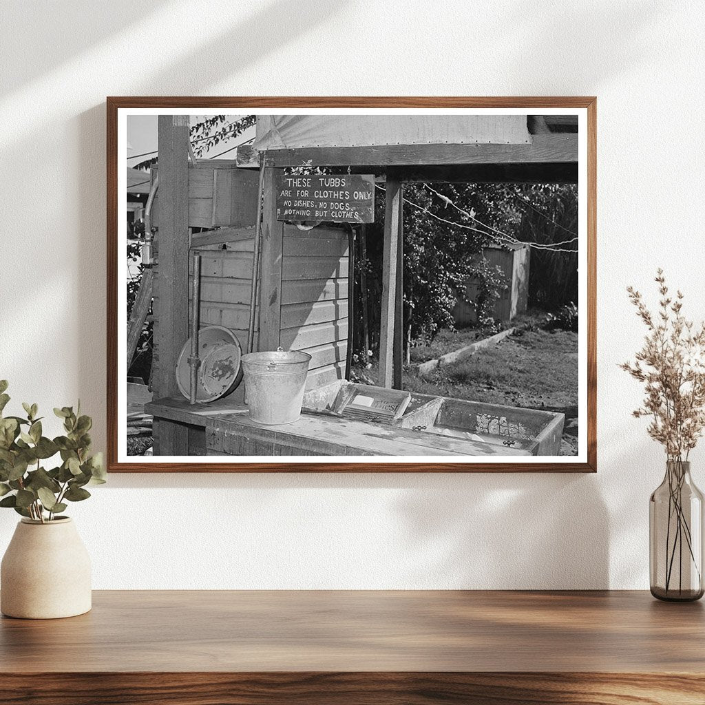 Laundry Tubs in San Diego Trailer Court December 1944