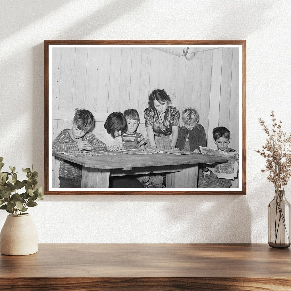 Children Reading Funny Papers in Corpus Christi 1944
