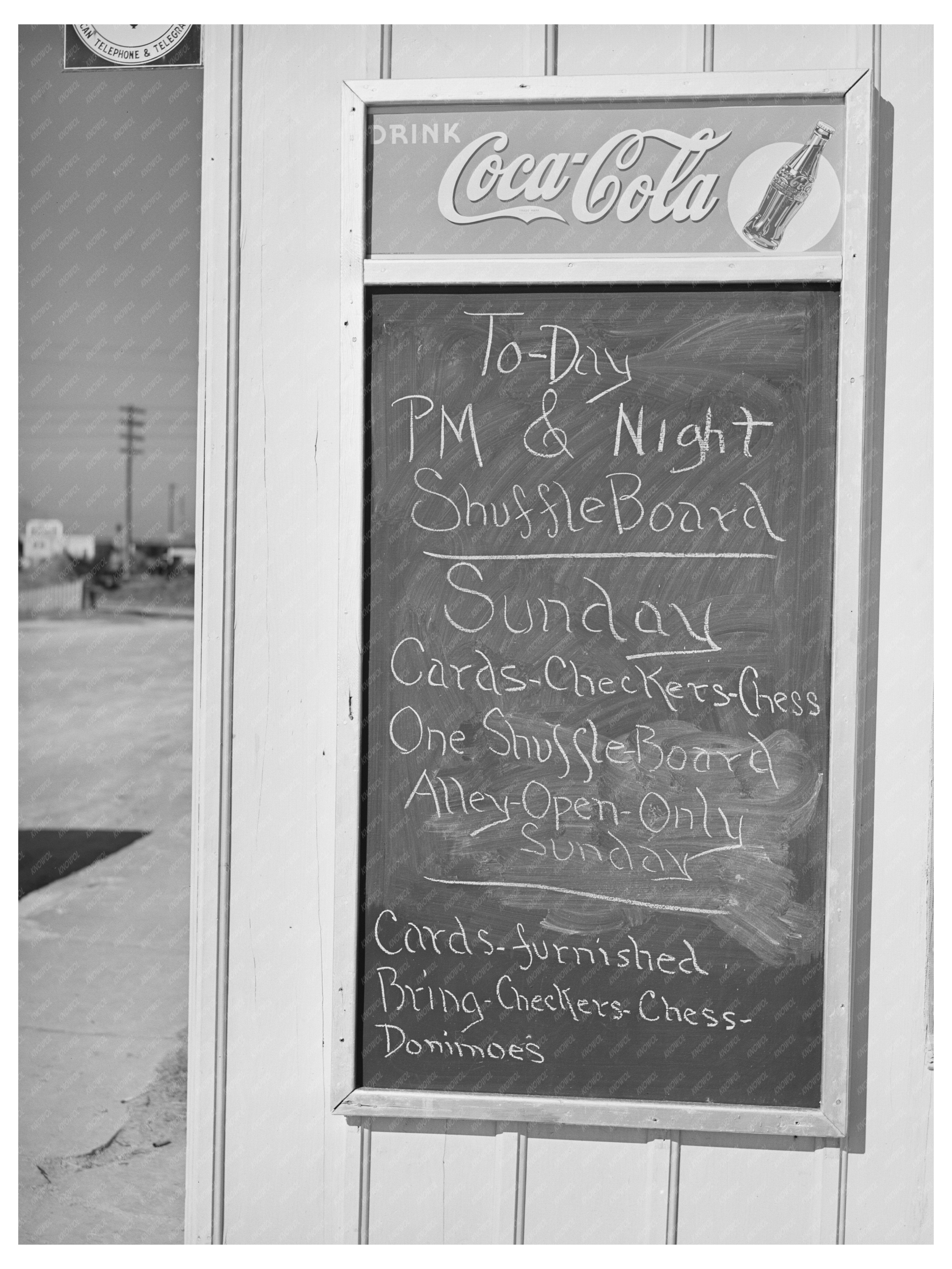 Trailer Court Amusements Sign Corpus Christi Texas 1940