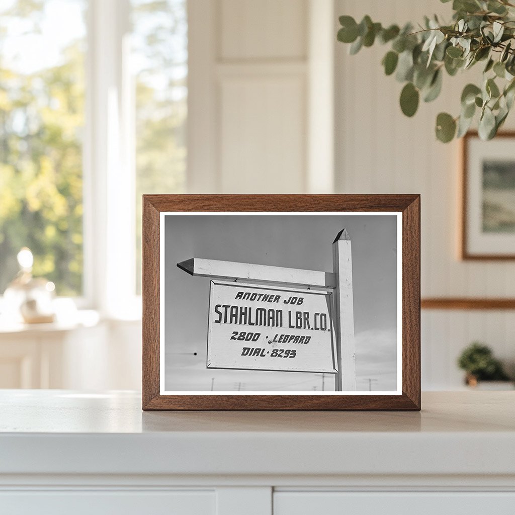 Corpus Christi Lumber Company Sign December 1940