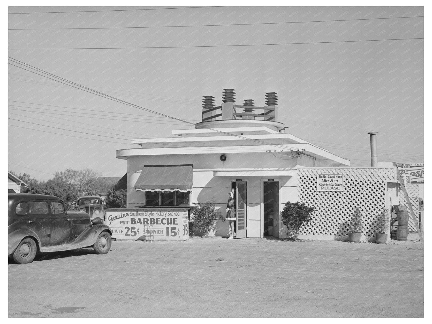 Drive-in Sandwich Stand Corpus Christi Texas 1940