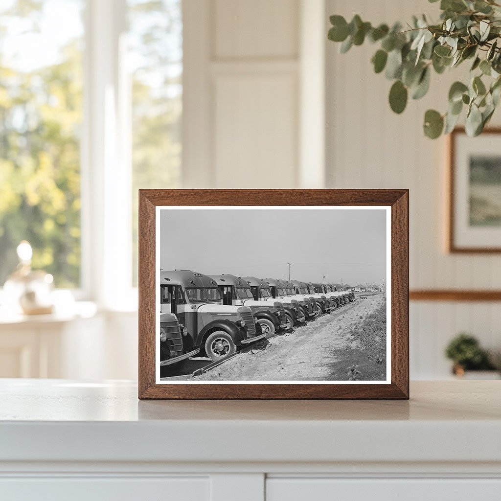 Buses for Workmen at Naval Air Base Corpus Christi 1944