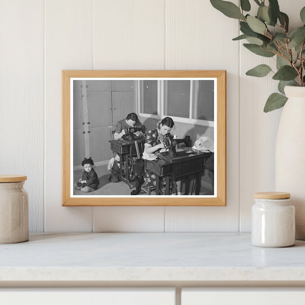 Wives Sewing at Yuba City Farm Security Camp December 1940