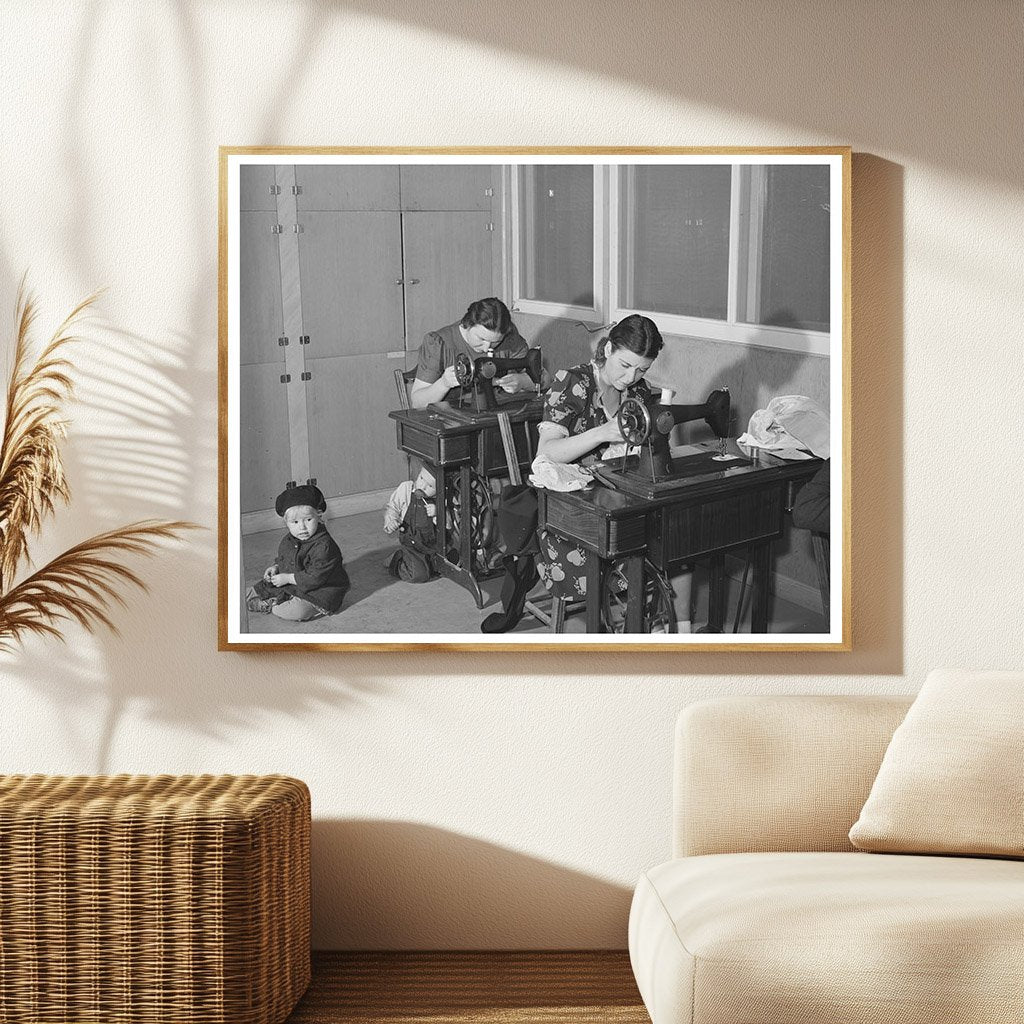 Wives Sewing at Yuba City Farm Security Camp December 1940