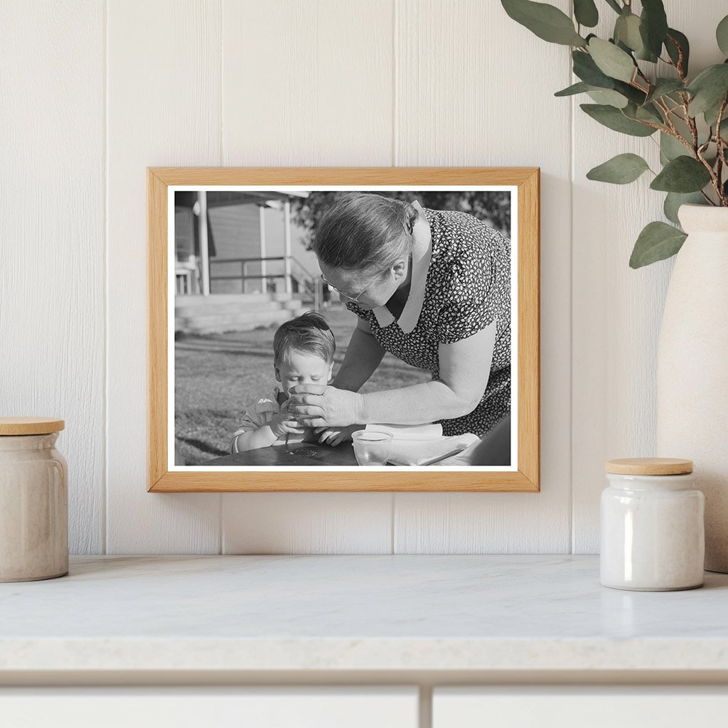 Milk Delivery to Children at Yuba City Farm Camp 1940