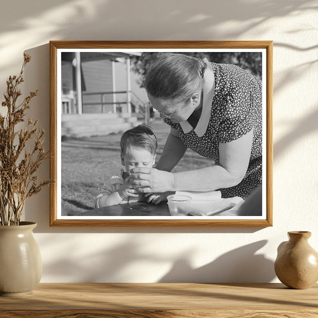 Milk Delivery to Children at Yuba City Farm Camp 1940