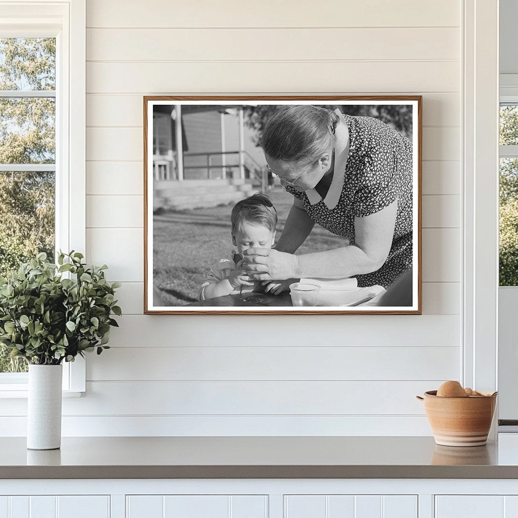 Milk for Children at Yuba City Farm Workers Camp 1940