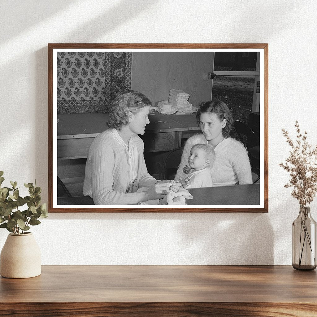 Sewing Lesson at Yuba City Farm Camp December 1940