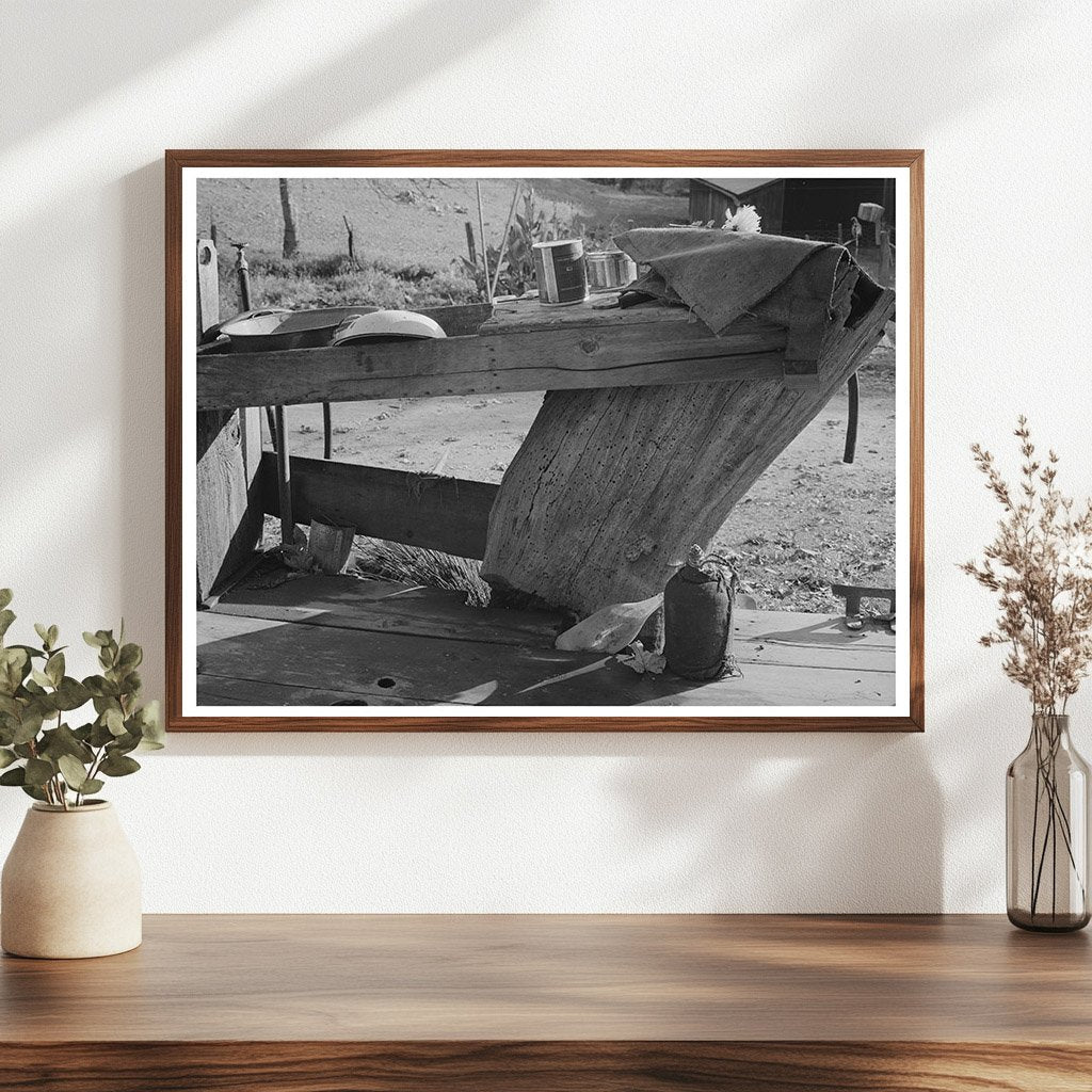 Wash Bench on Fruit Farmers Porch Placer County 1940