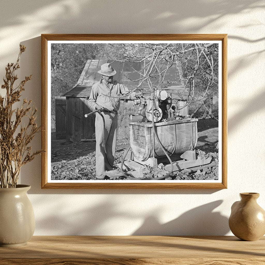 Oklahoma Farmer with Spraying Equipment December 1940