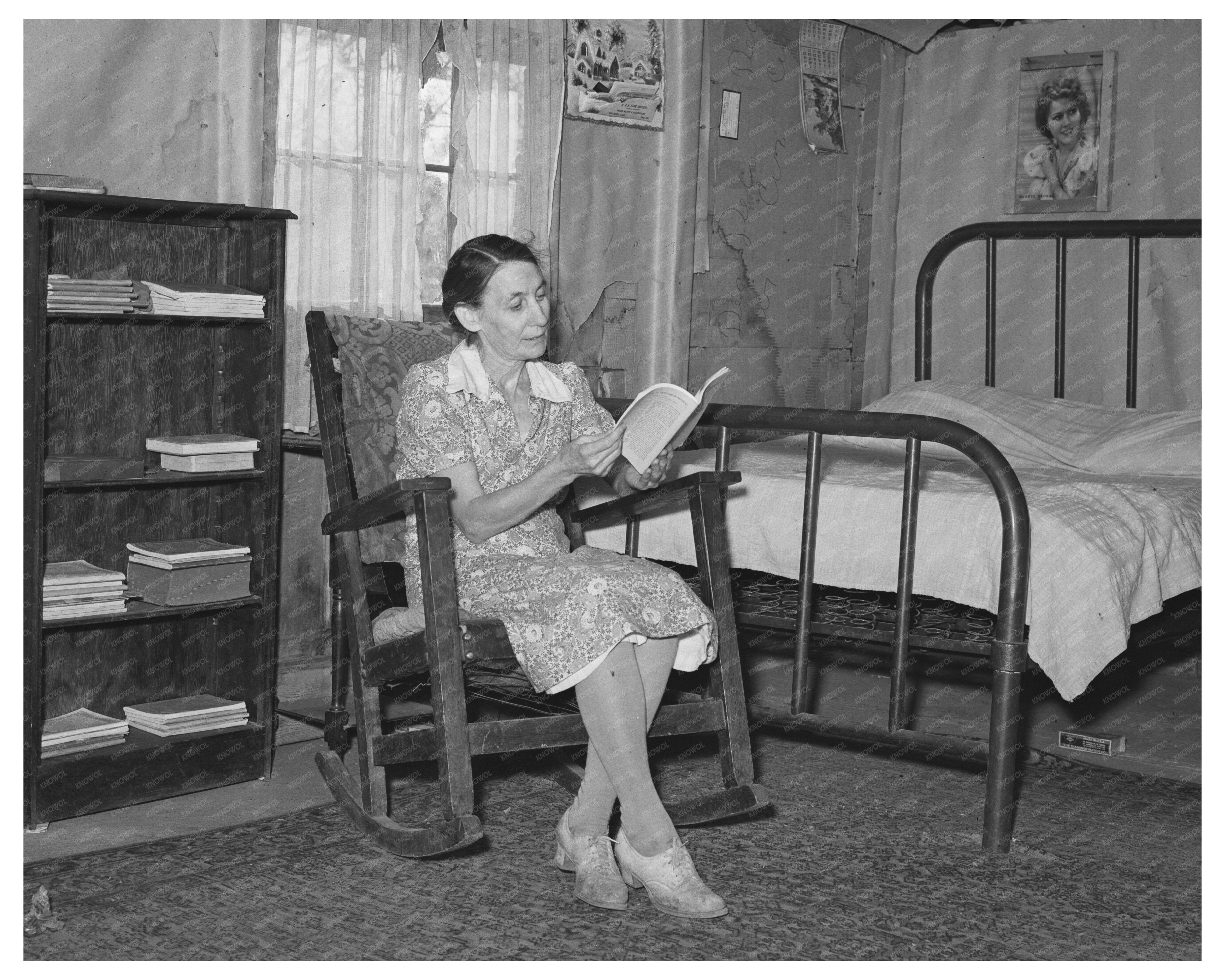 Woman in Garden on Fruit Farm Placer County 1940