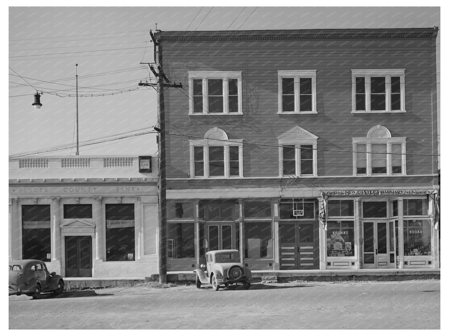 New Castle California Vintage Buildings December 1940