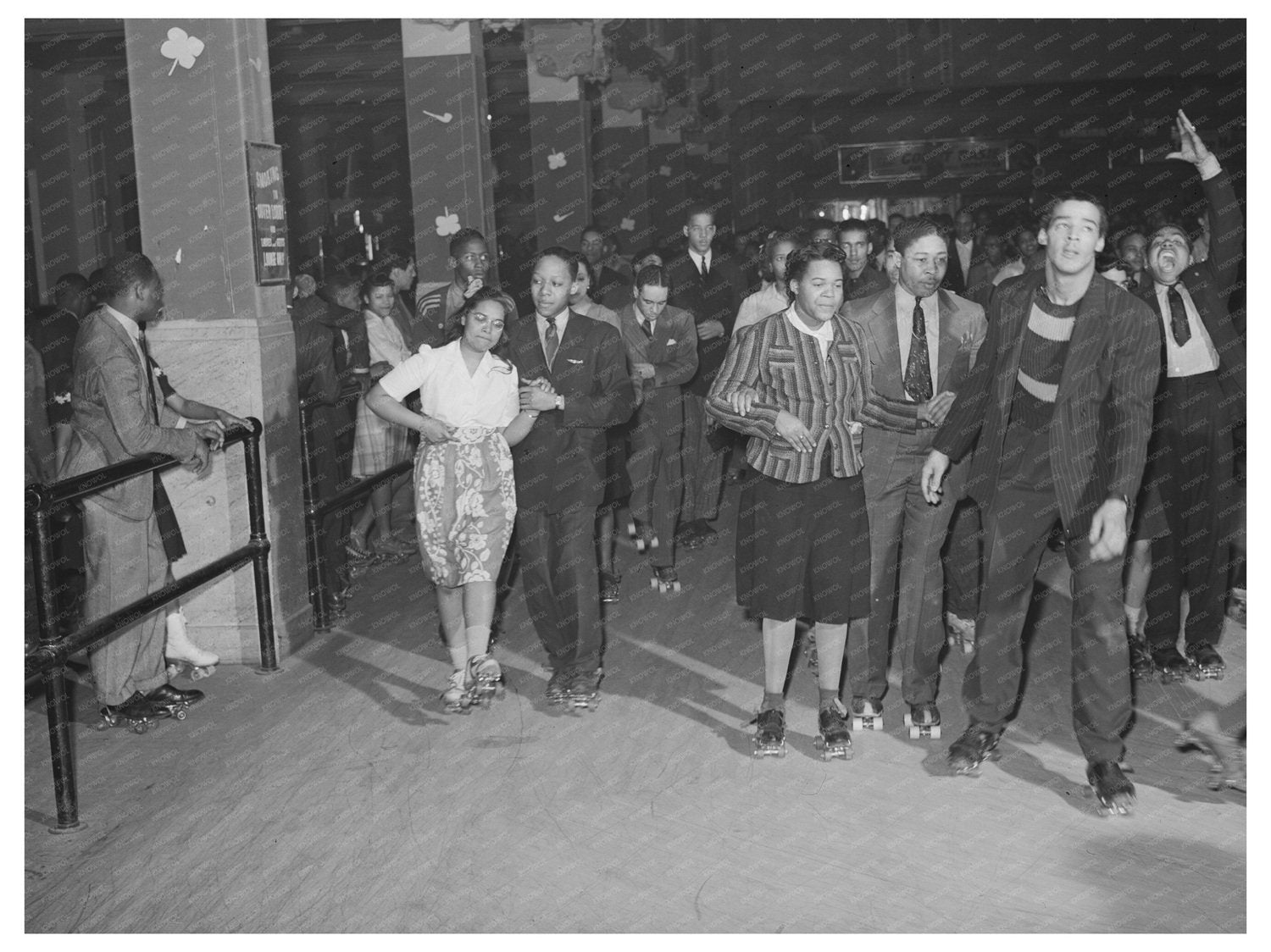 Roller Skating at Savoy Ballroom Chicago April 1941