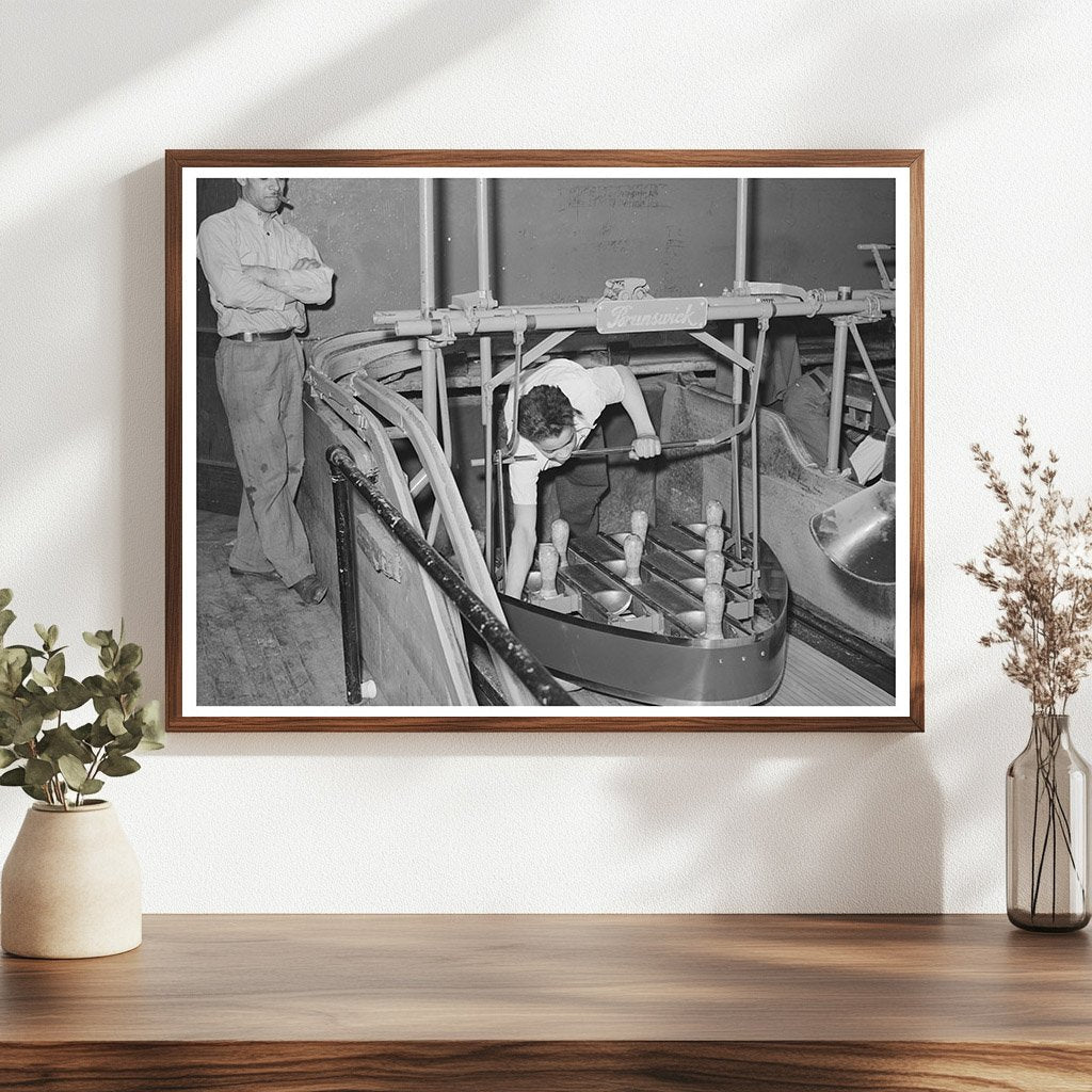 Bowling Alley Scene Chicago April 1941