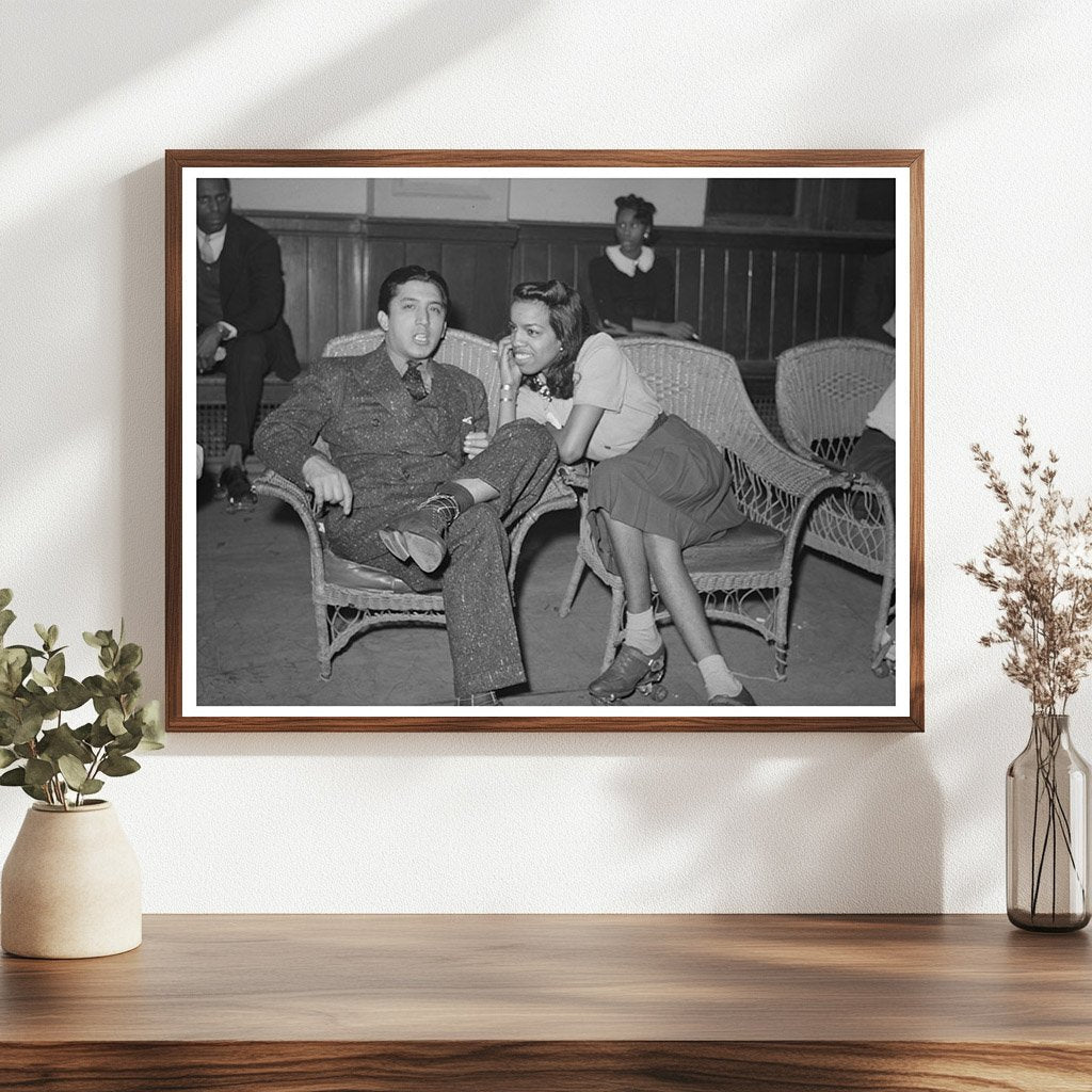Couple at Savoy Ballroom Roller Skating Chicago 1941