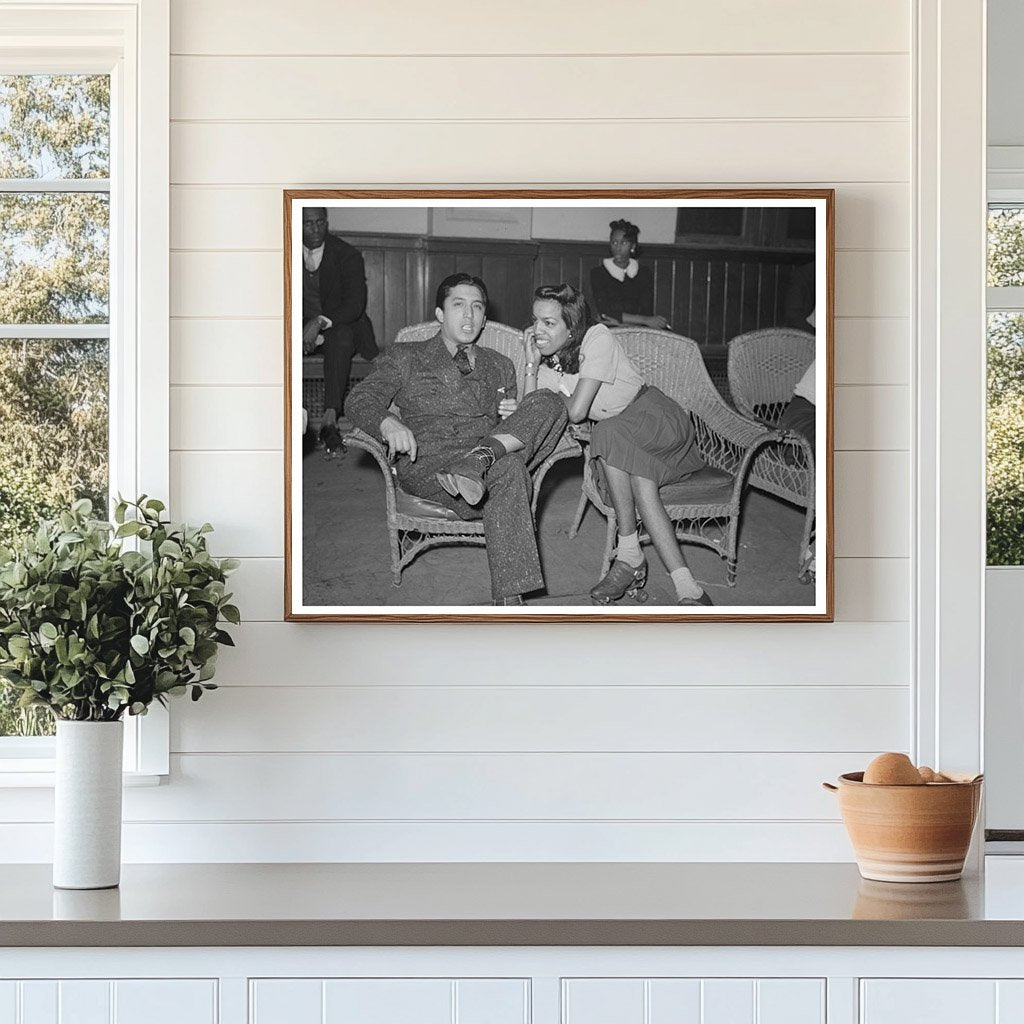 Couple at Savoy Ballroom Roller Skating Chicago 1941