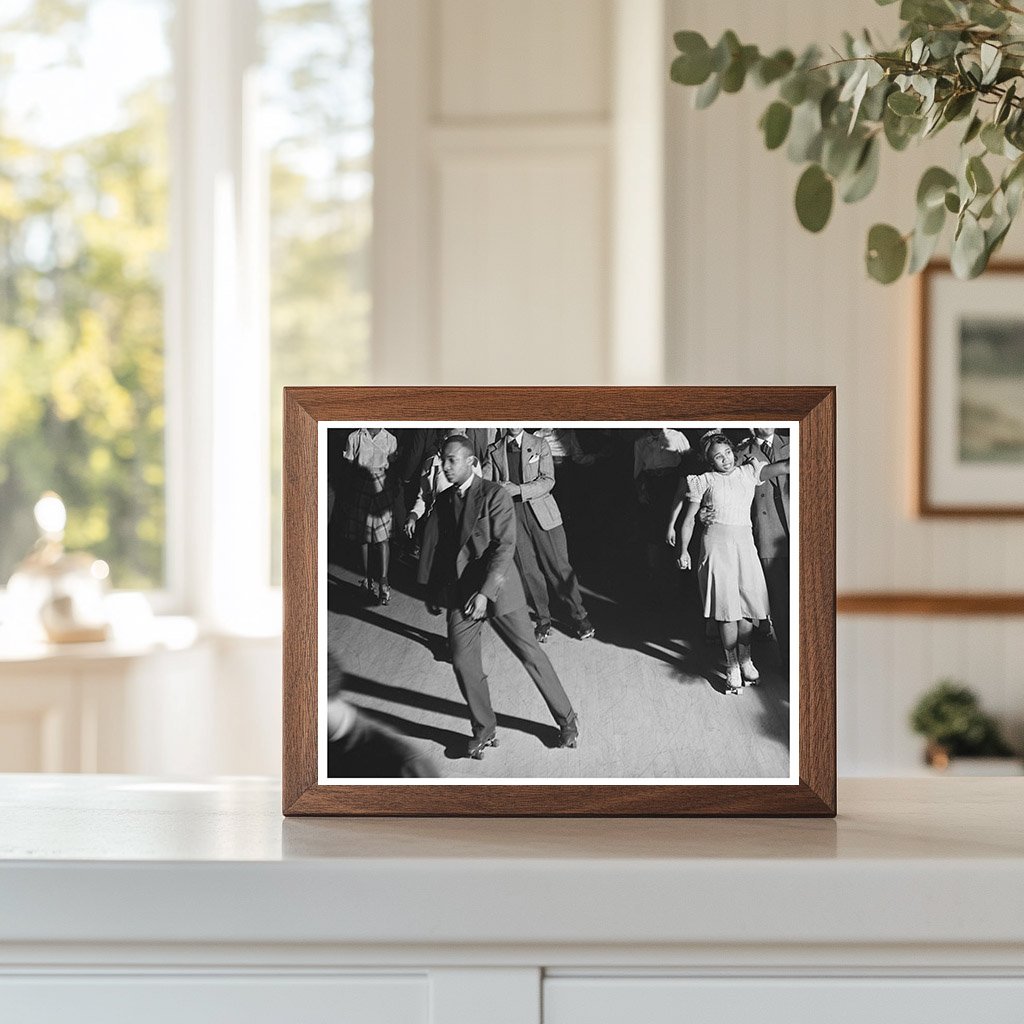 Roller Skating Scene in Chicago April 1941