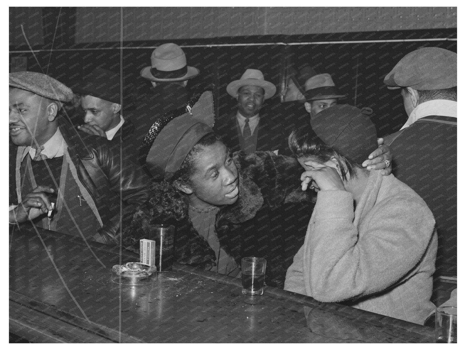 Vintage Bar Scene Southside Chicago April 1941