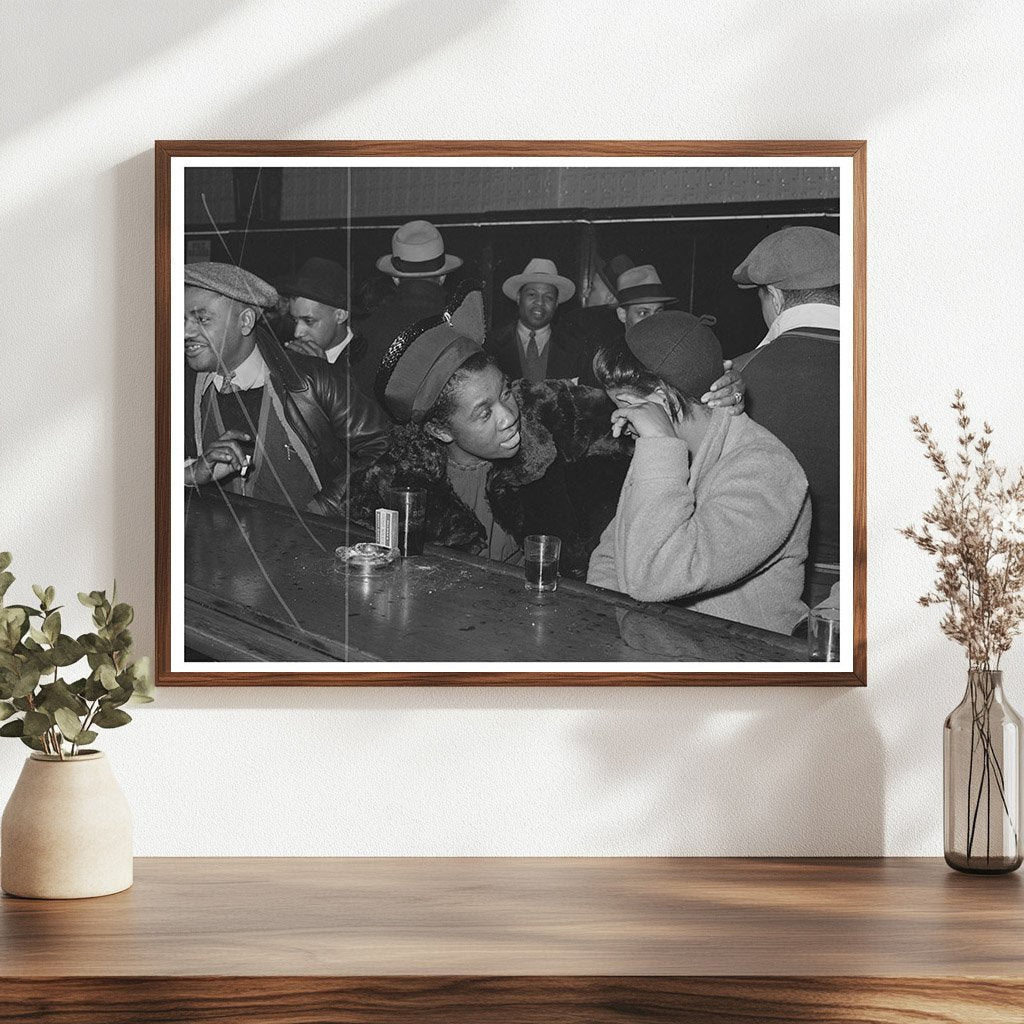 Vintage Bar Scene Southside Chicago April 1941