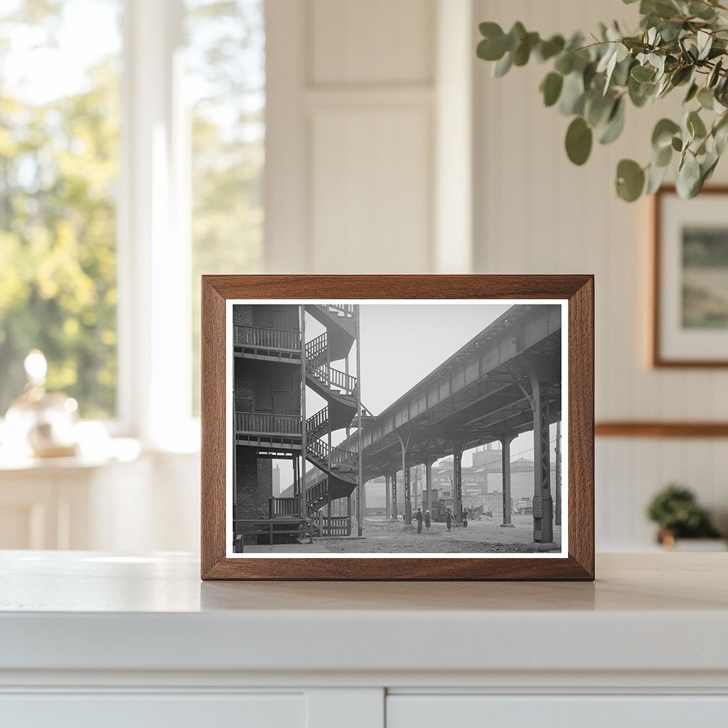 Children Playing Under Train Track Chicago April 1941