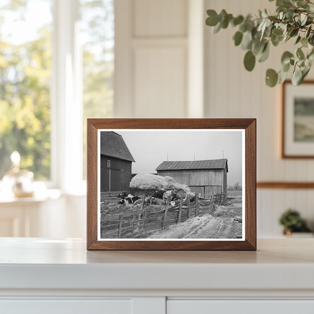 Barnyard Scene in Hancock County Ohio April 1941