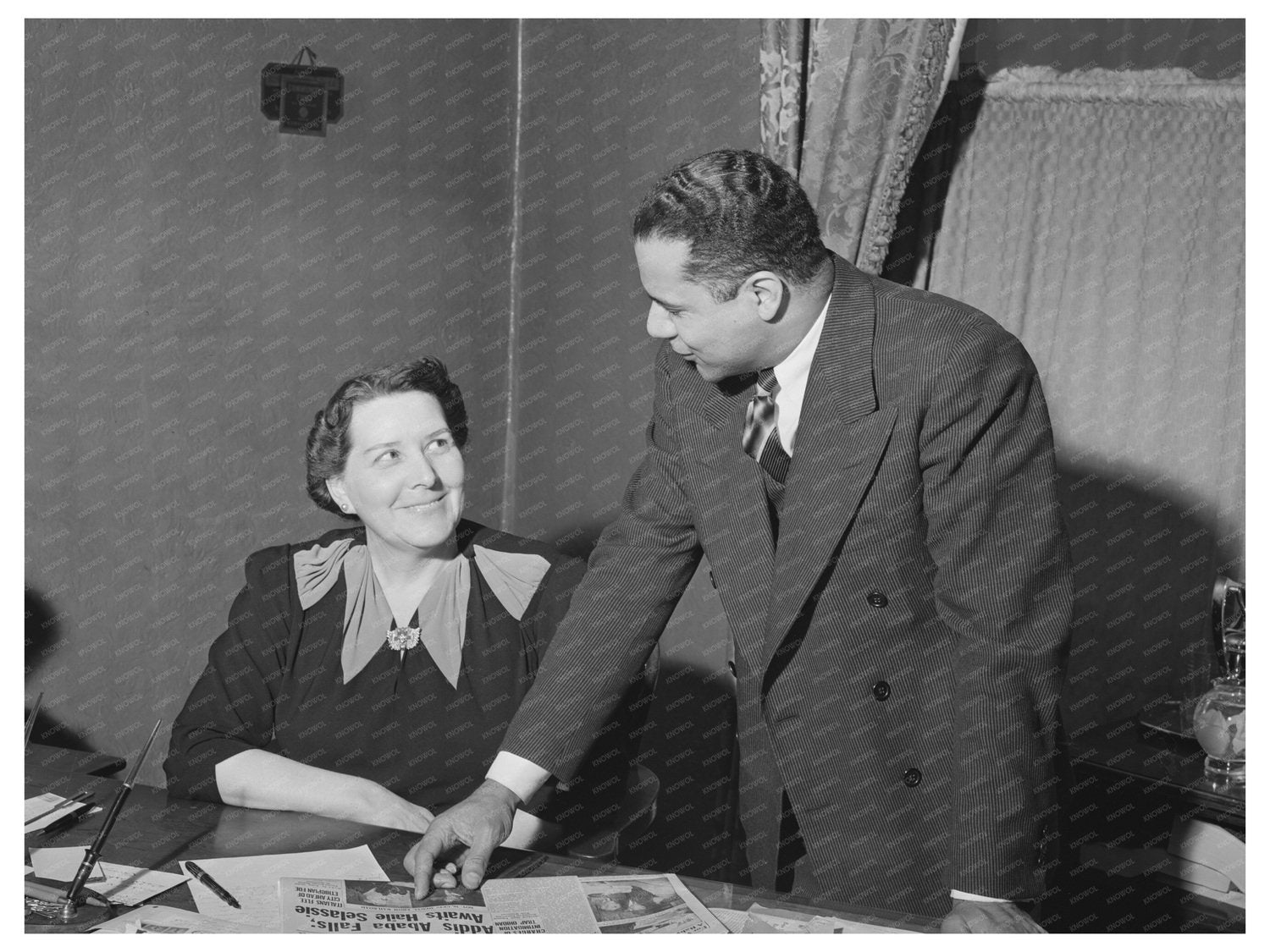 Edna Brown Denison Abbott April 1941 Vintage Photograph