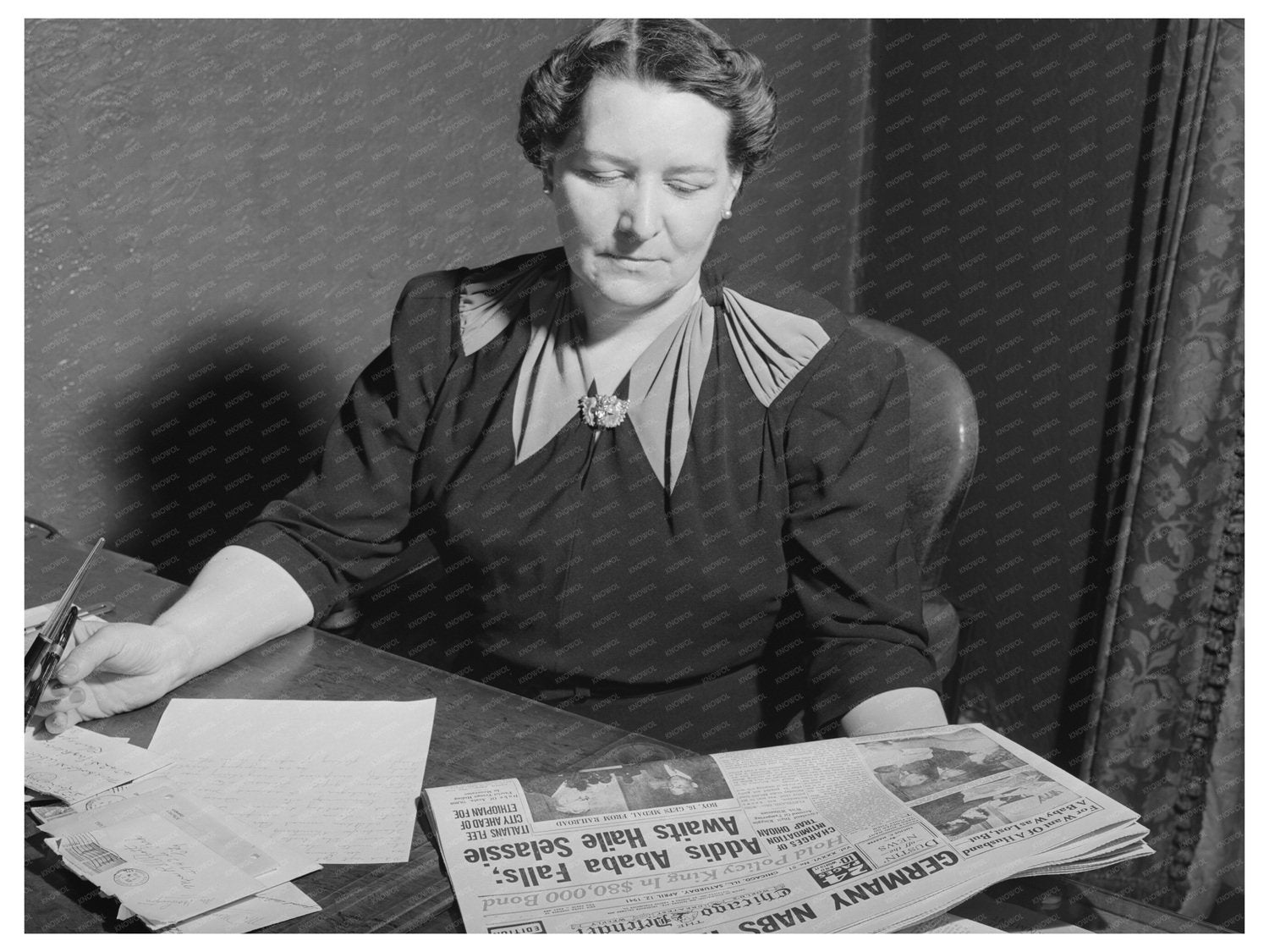 Chicago Defender Publisher April 1941 Vintage Photograph