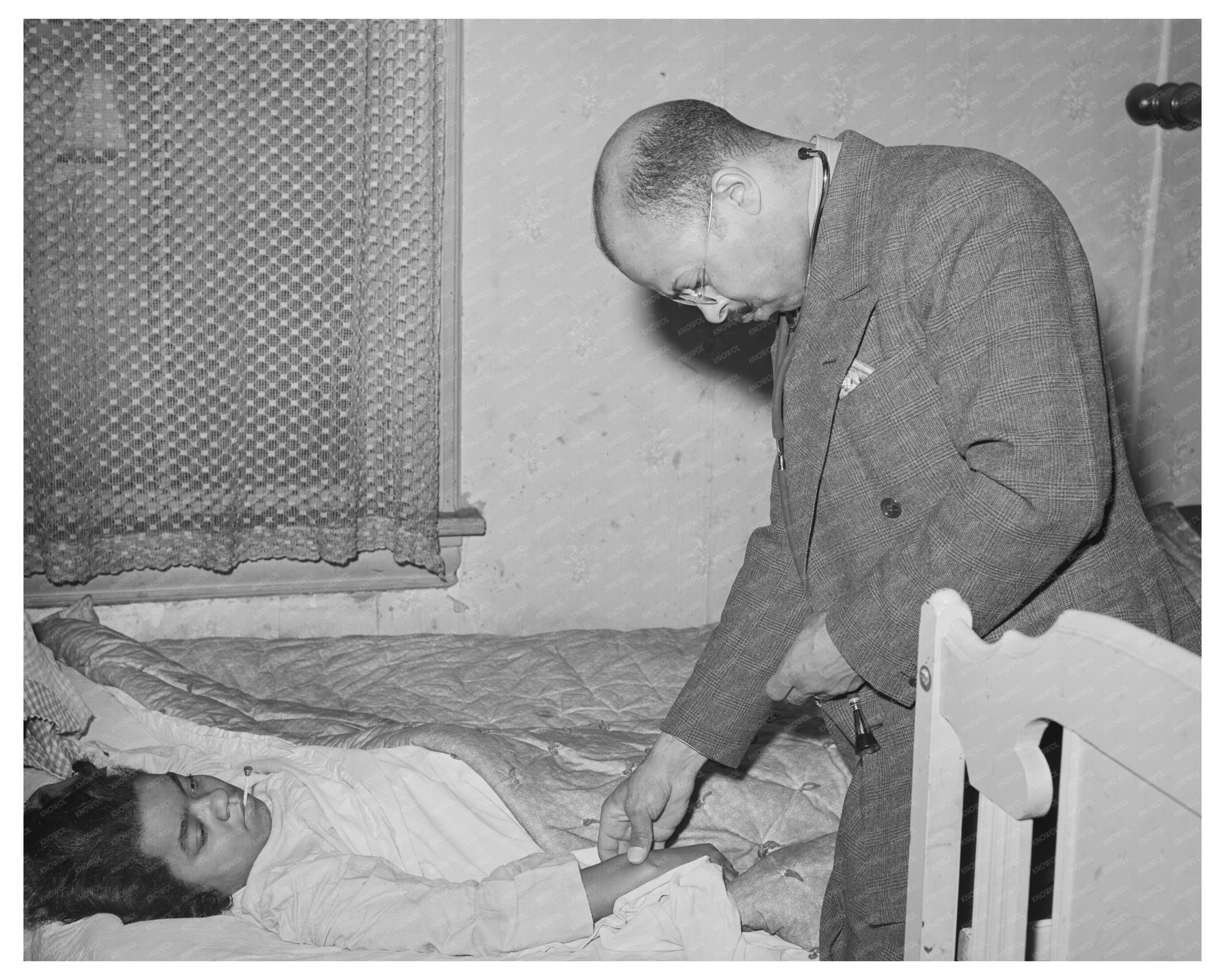 Doctor Examines Patient at Home Chicago 1941