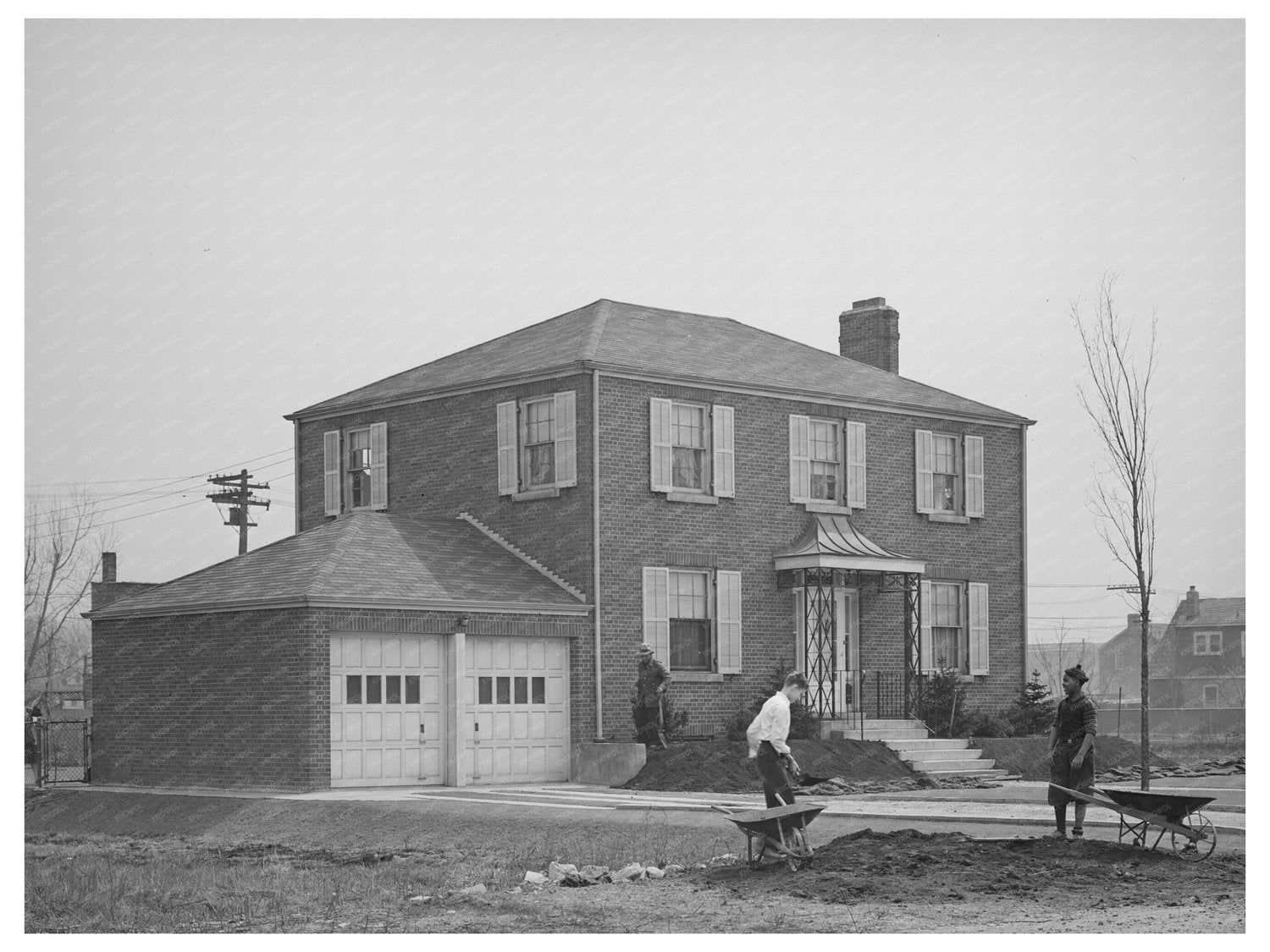 South Side Chicago Home April 1941 Vintage Photograph