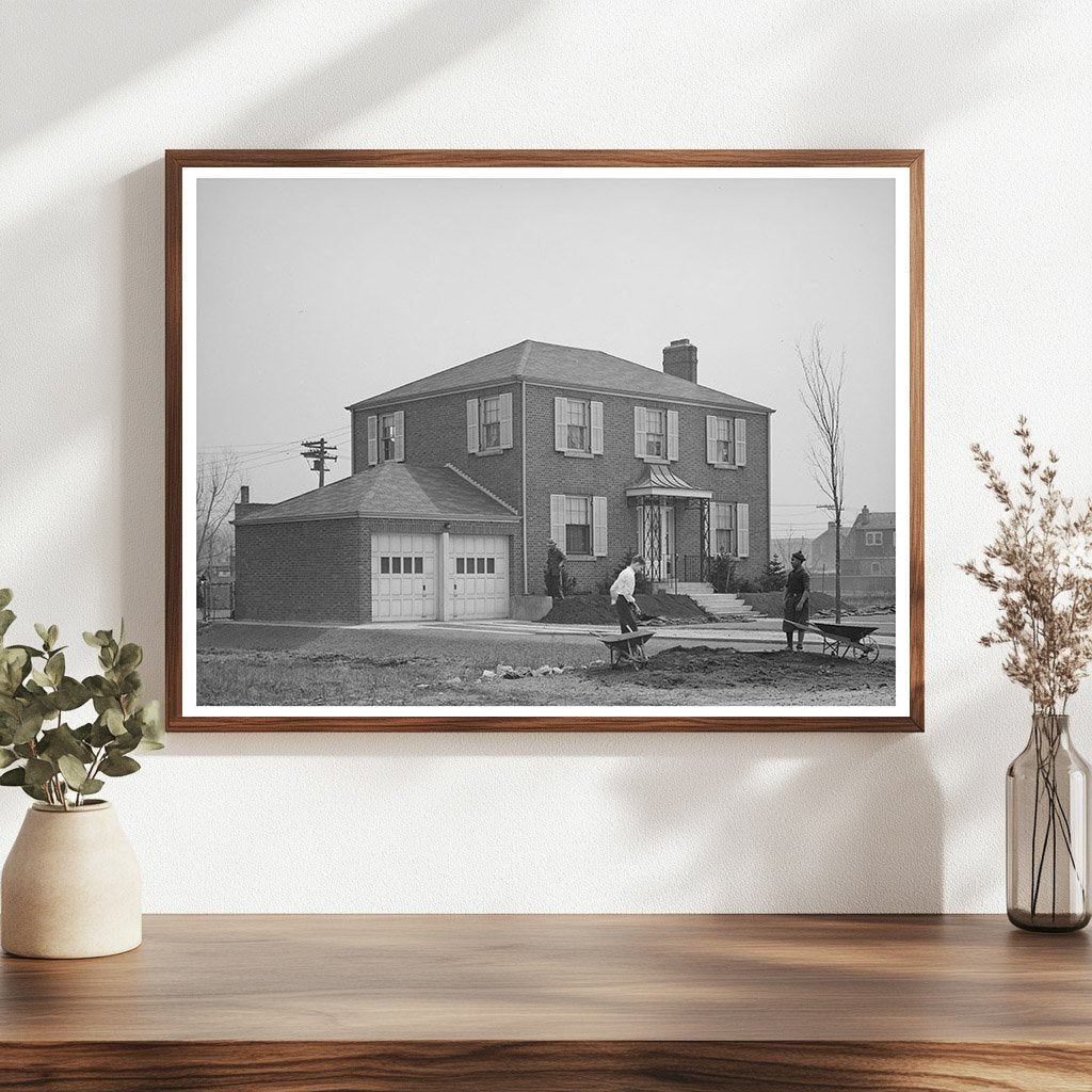 South Side Chicago Home April 1941 Vintage Photograph