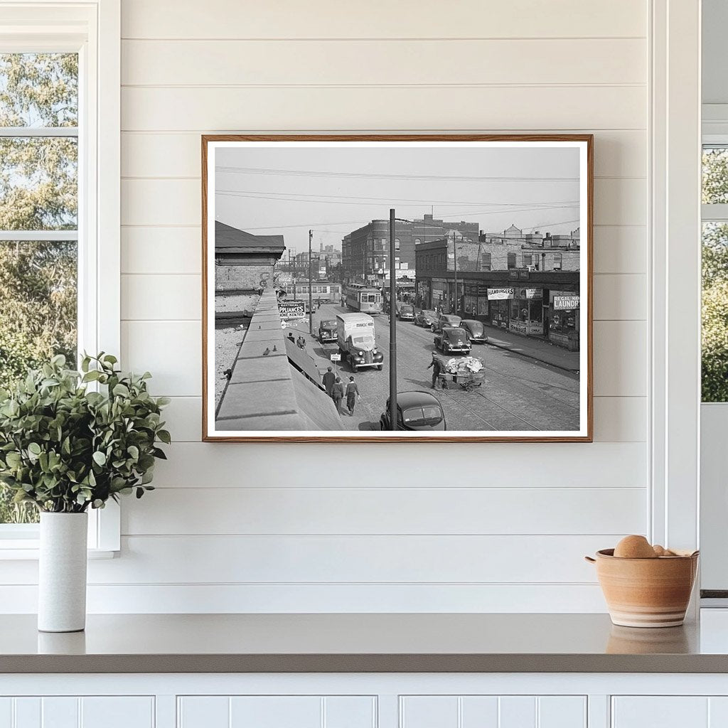 Vintage Chicago 47th Street Photo April 1941 Black and White