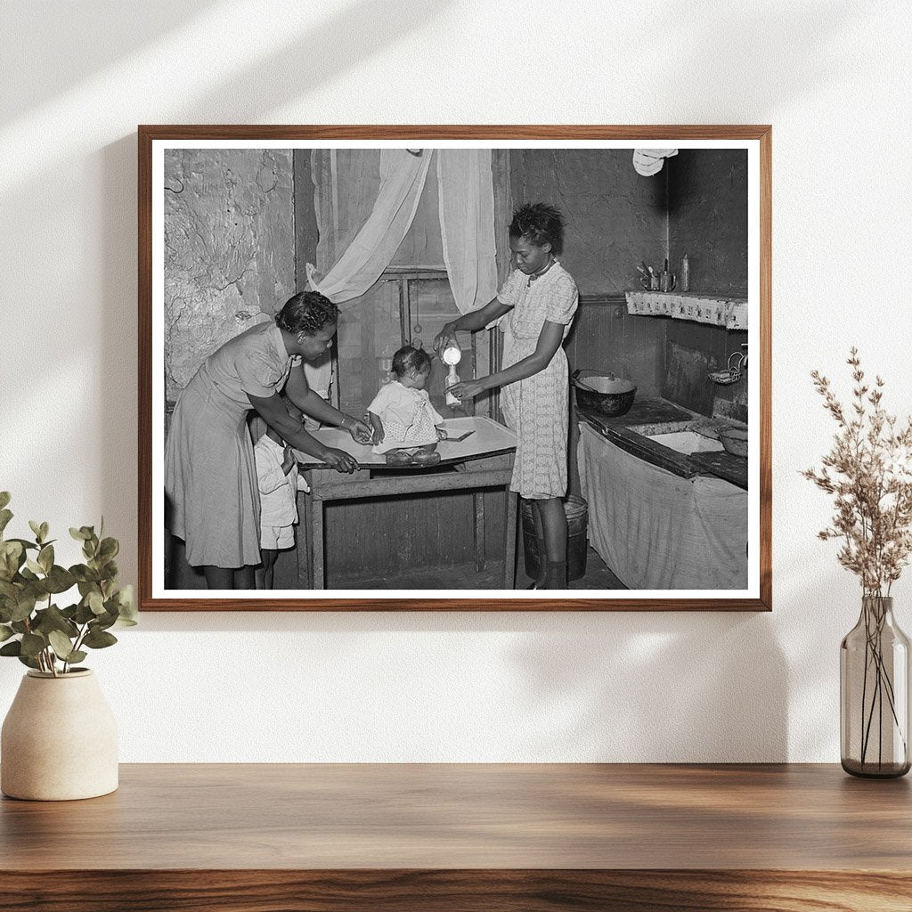 Chicago Family Preparing Milk for Baby April 1941