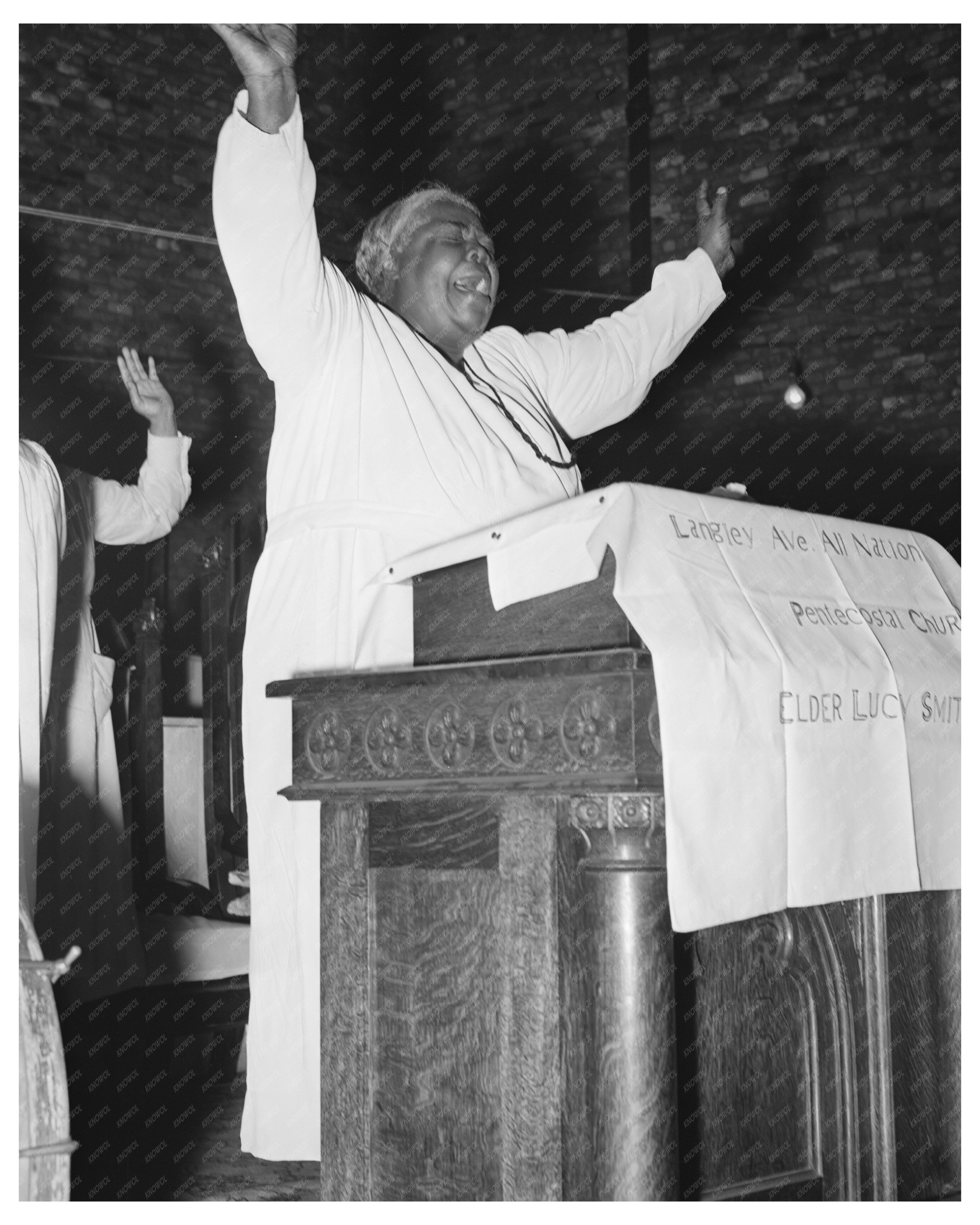Pentecostal Pastor in Chicago April 1941 Vintage Photo