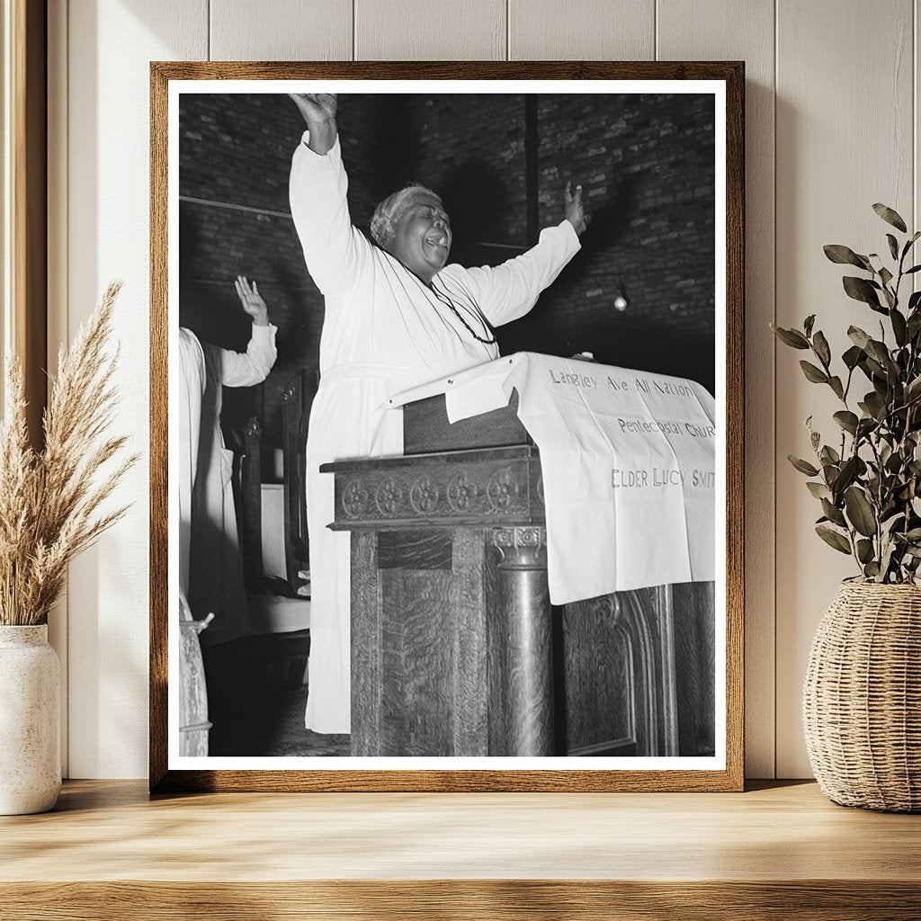 Pentecostal Pastor in Chicago April 1941 Vintage Photo