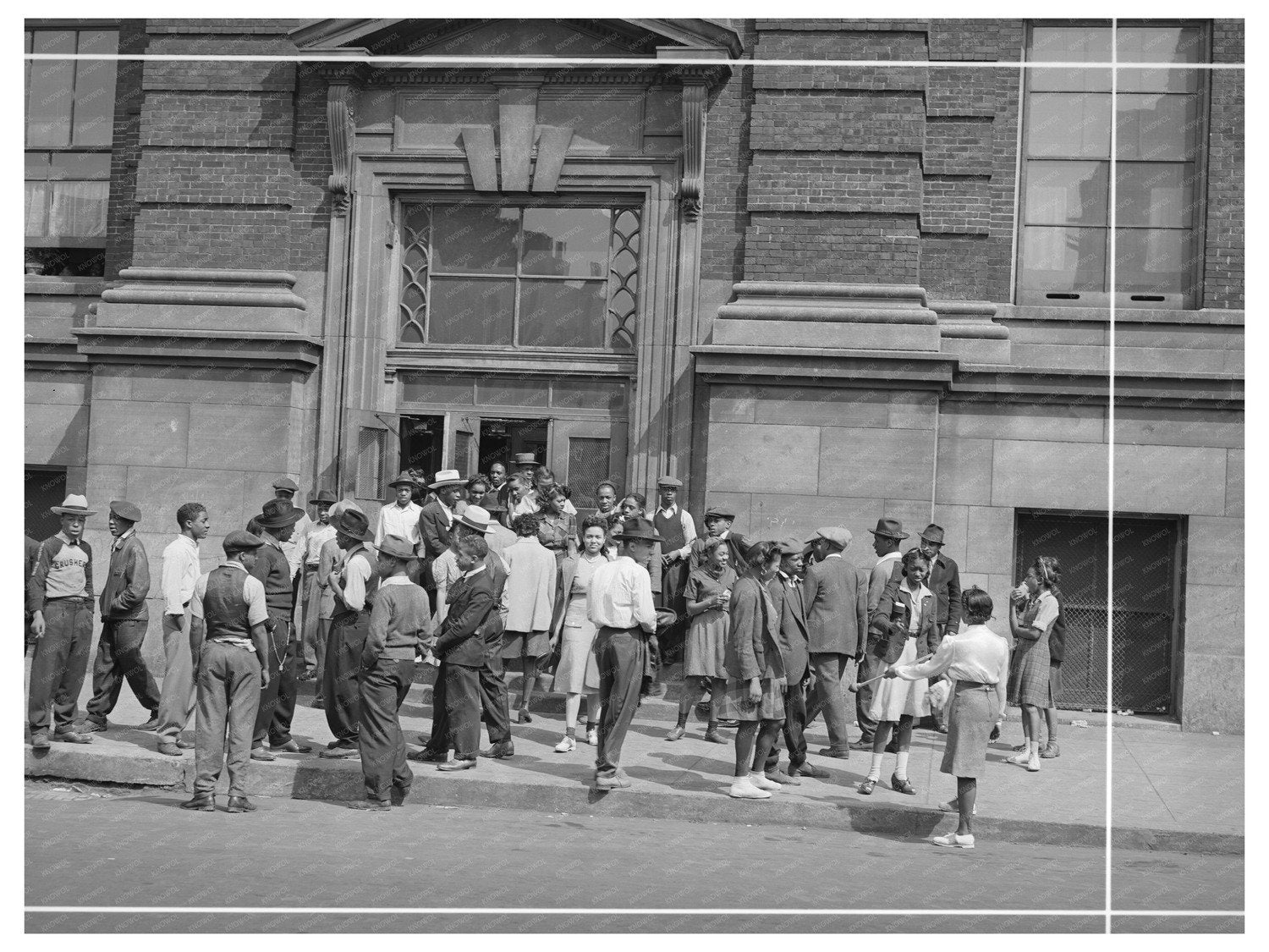 Southside Chicago High School Entrance April 1941 Photo
