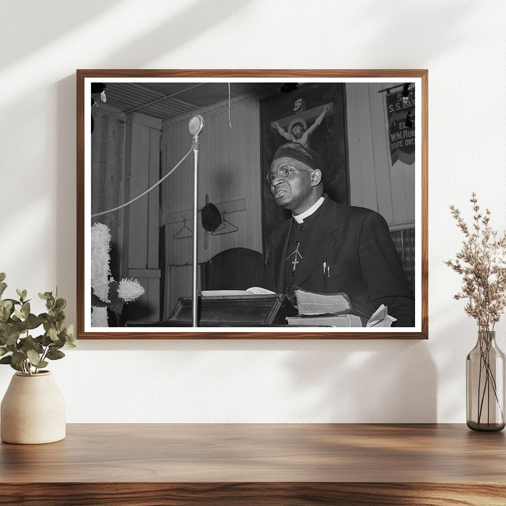 Preacher at Chicago Baptist Church April 1941 Vintage Photo