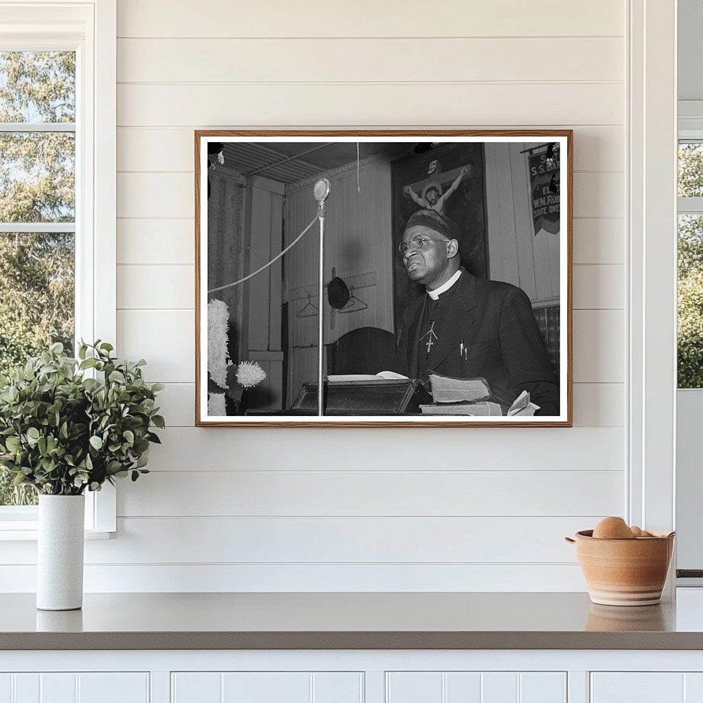 Preacher at Chicago Baptist Church April 1941 Vintage Photo