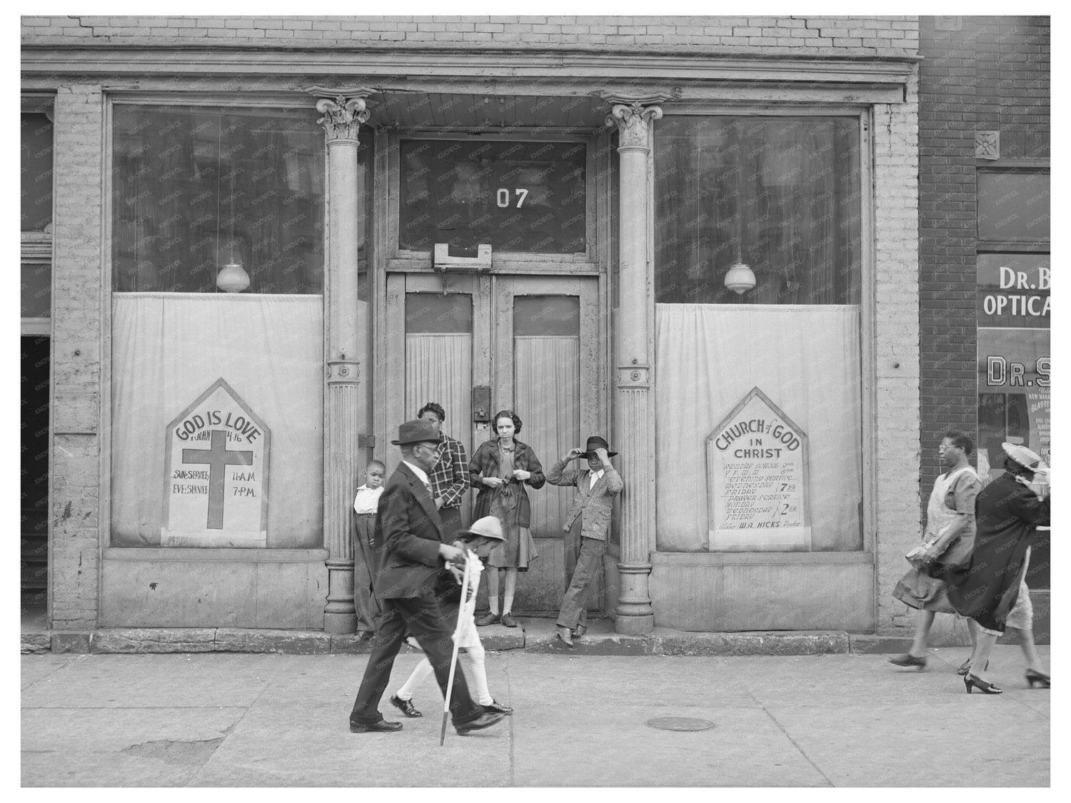 Vintage Chicago Storefront Church April 1941