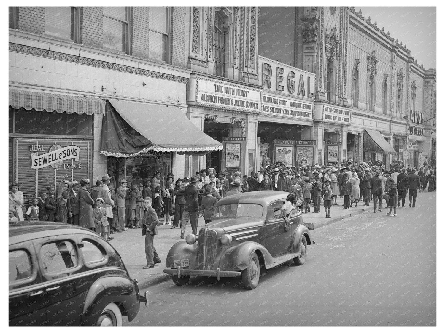 Regal Theater and Savoy Ballroom Chicago 1941 Vintage Photo