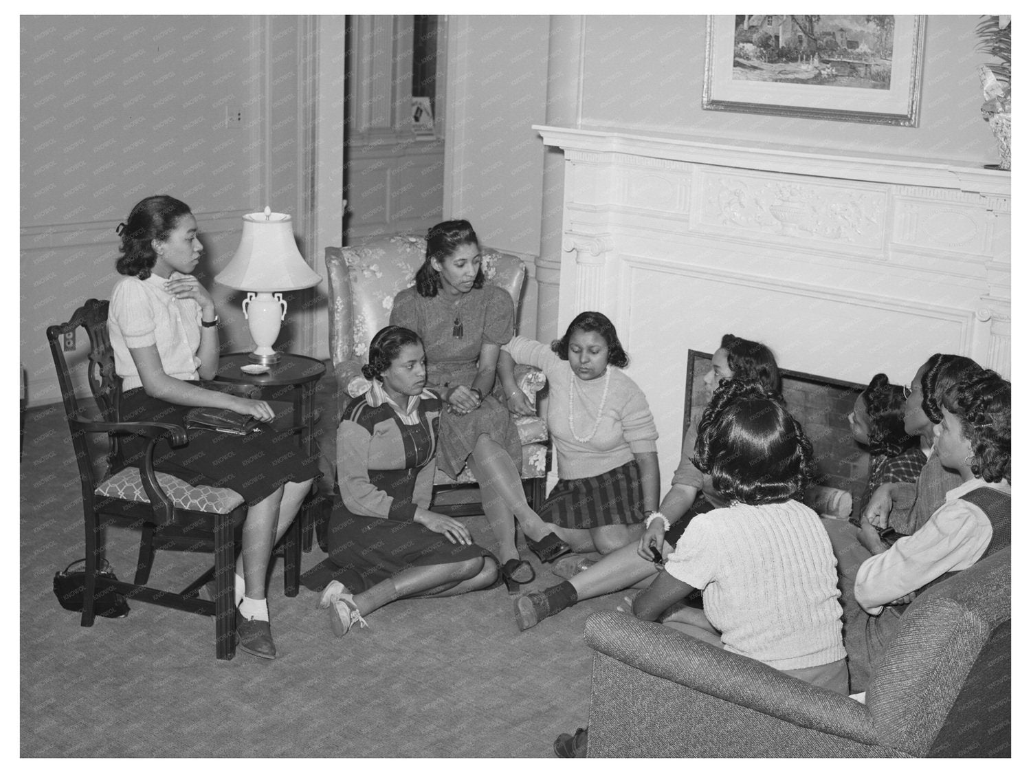 NYA Girls Meeting Instructor at Good Shepherd Center 1941
