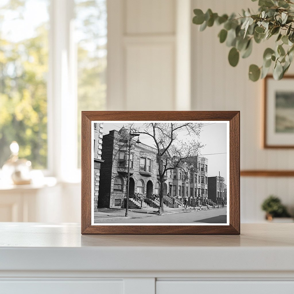 Vintage Chicago Brownstone Houses April 1941