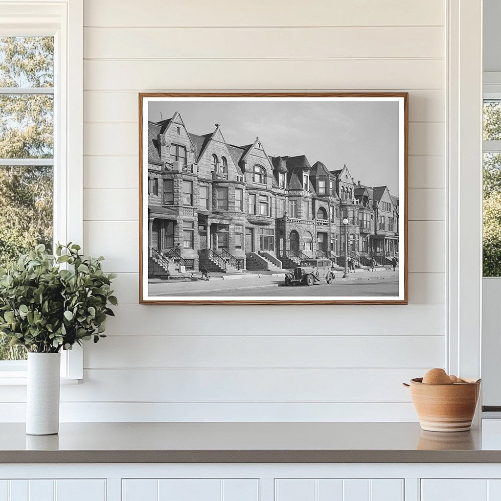 Vintage Chicago Brownstone Buildings April 1941