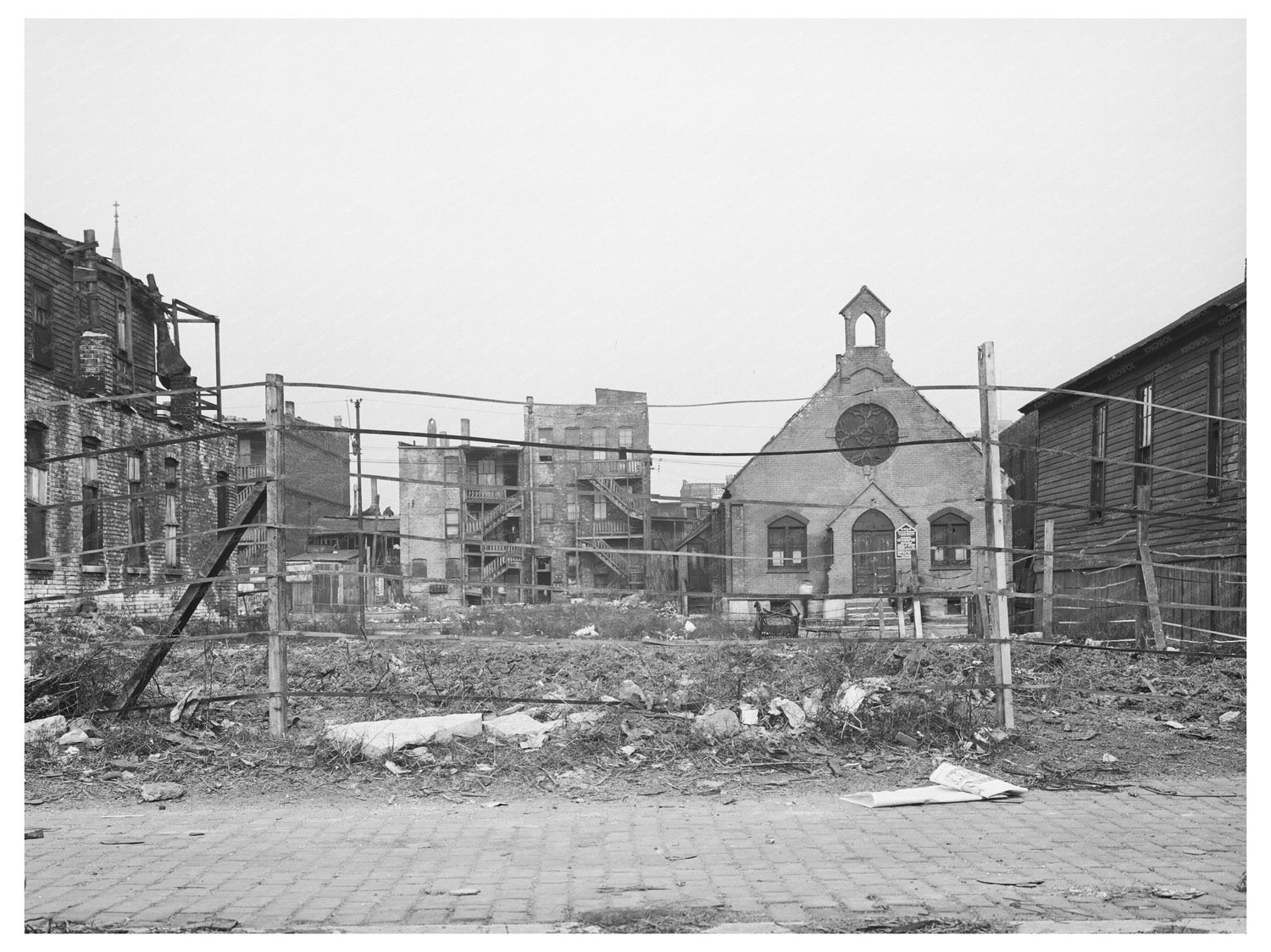 Chicago Community Scene April 1941 Vintage Photograph
