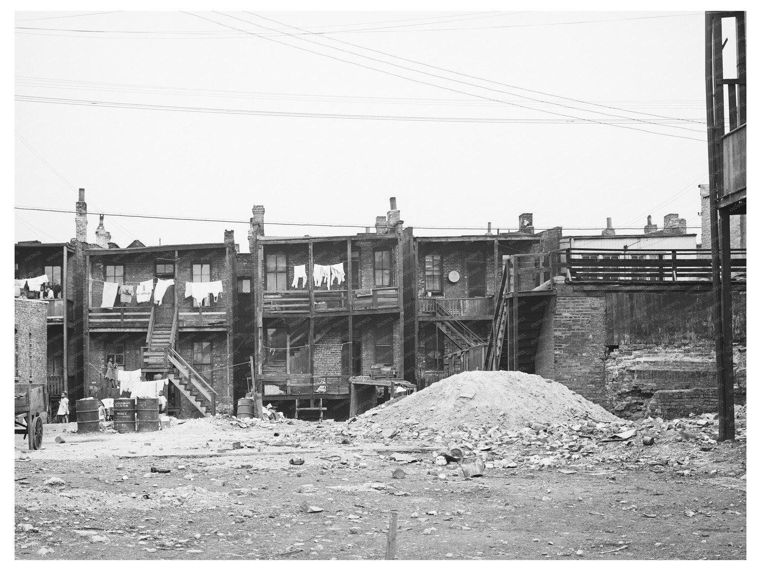 Chicago Apartment Buildings Vintage Photo April 1941