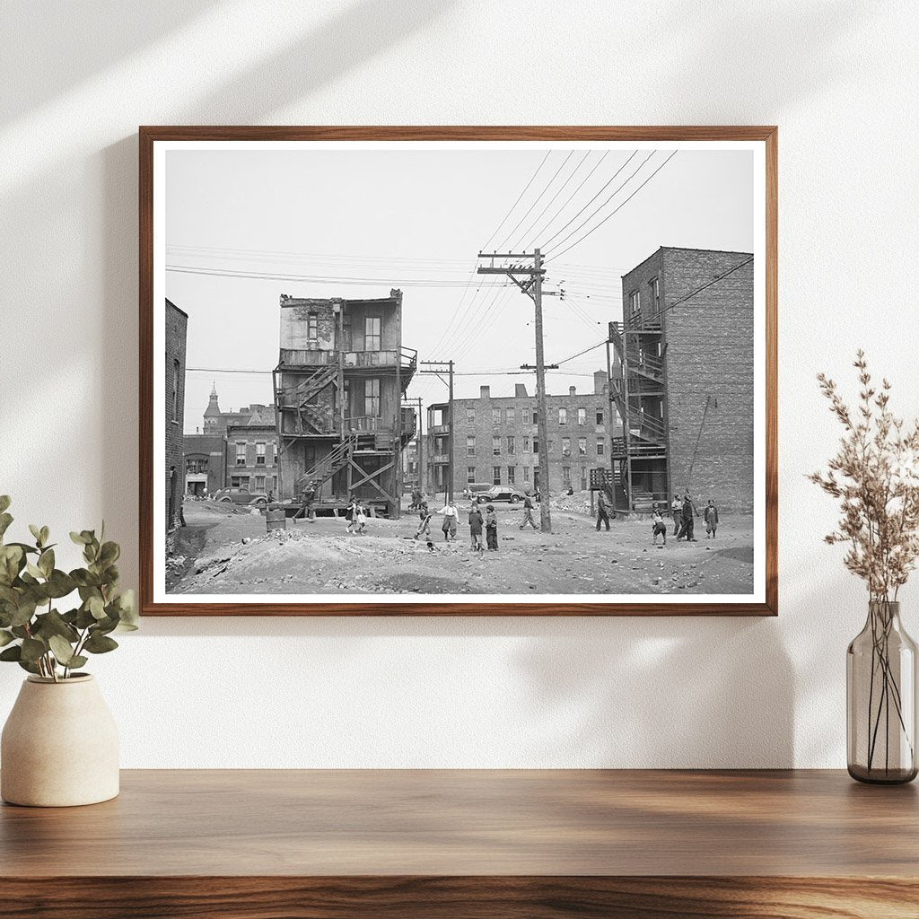 Children Playing in Vacant Lot Chicago April 1941