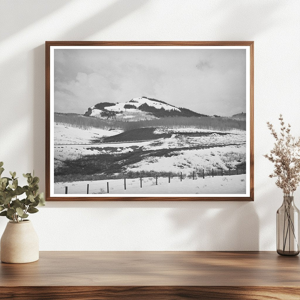 Snow-Covered Mountains in Grand County Colorado May 1941