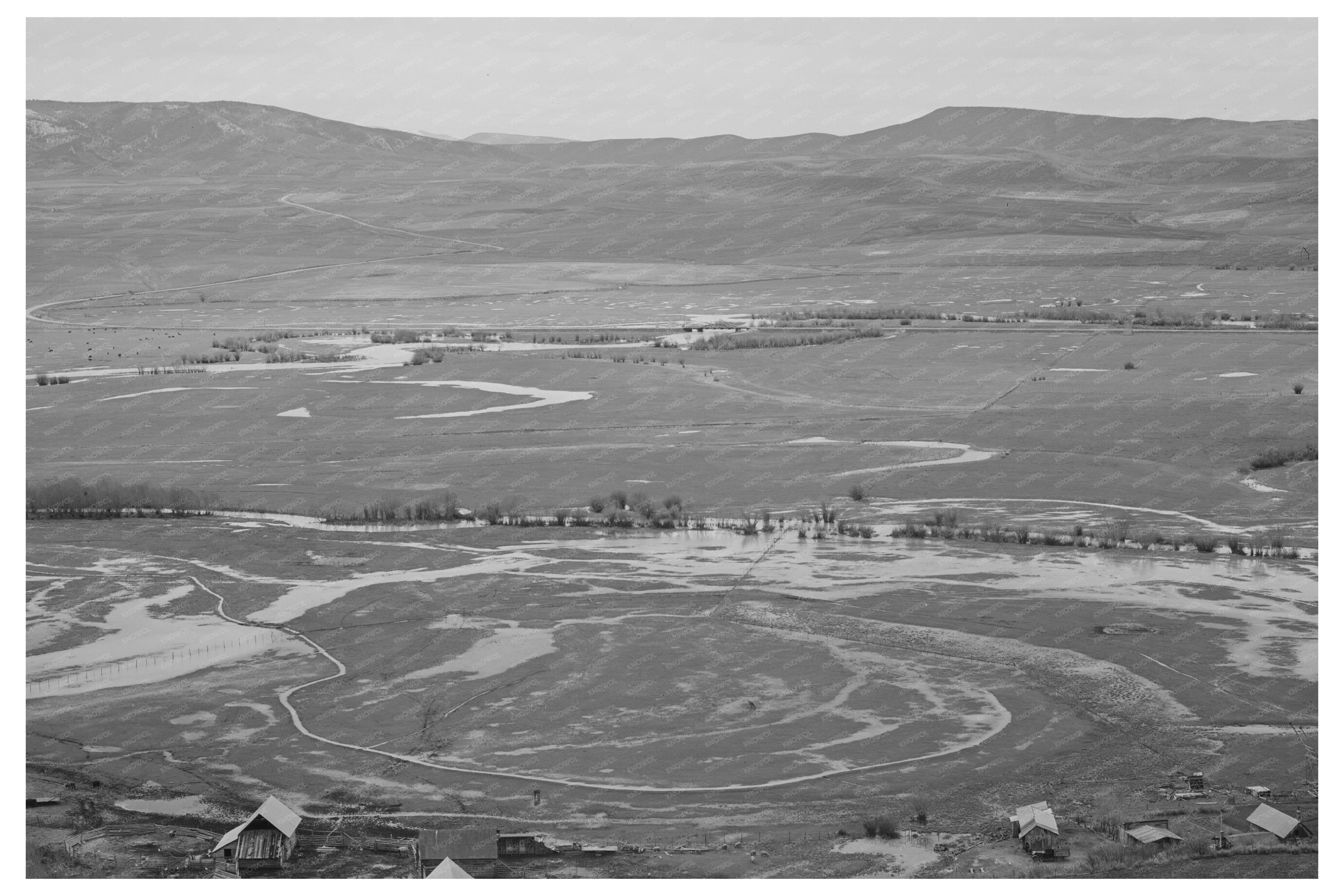 Yampa River Valley Spring Floods Vintage Photo 1941