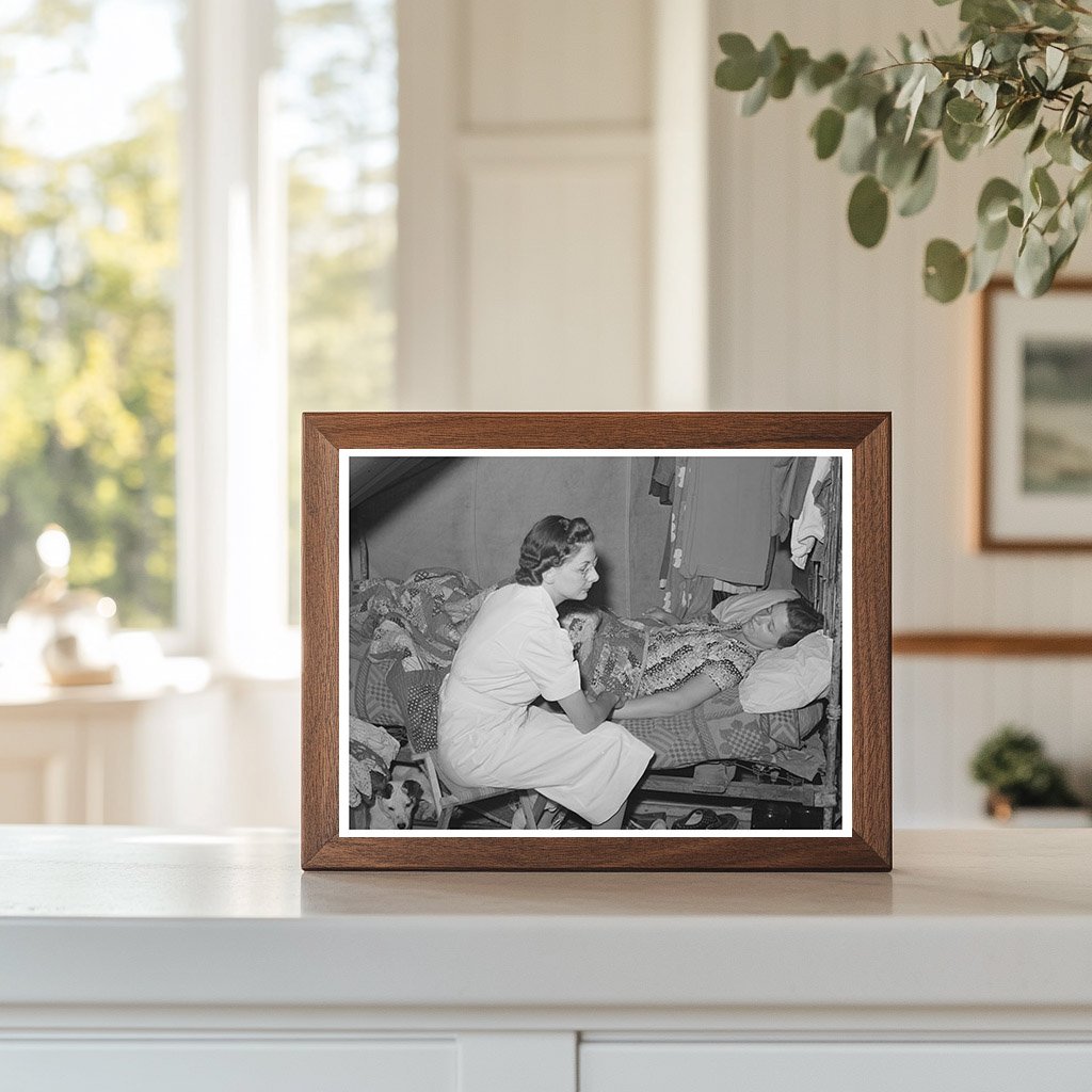 Nurse Attending Sick Worker in Migratory Labor Camp 1941