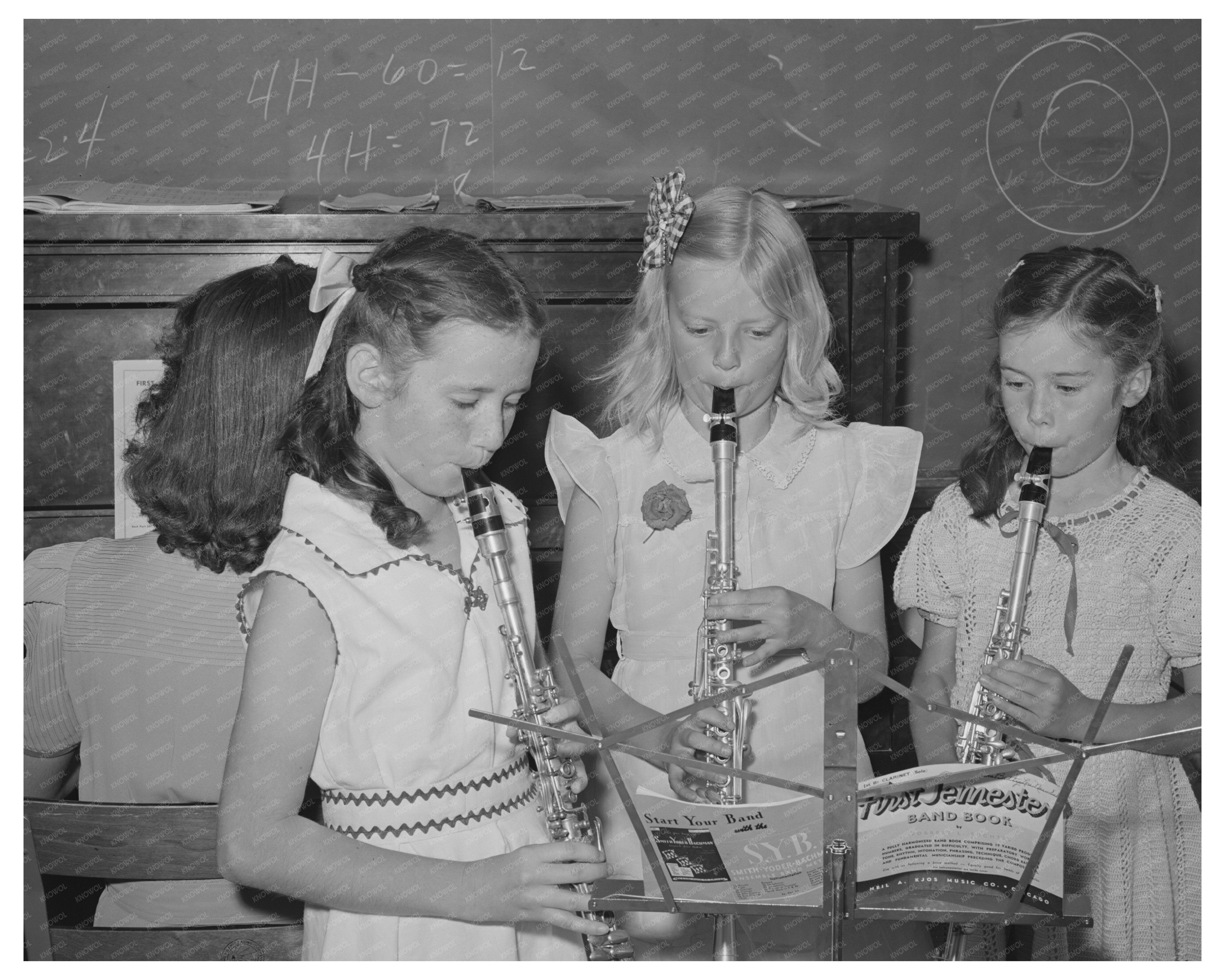 Schoolgirls Perform at 4-H Club Spring Fair 1941