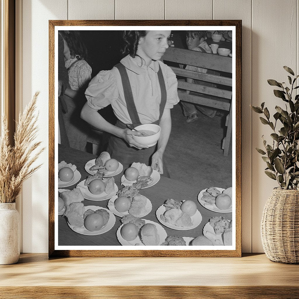 Schoolchildren Lunch at Farm Workers Camp Caldwell Idaho 1941